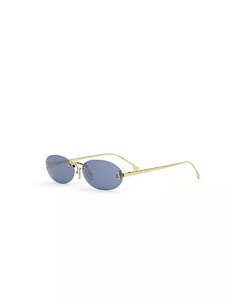 FENDI | FENDI First Crystal goldene ovale Sonnenbrille | 
